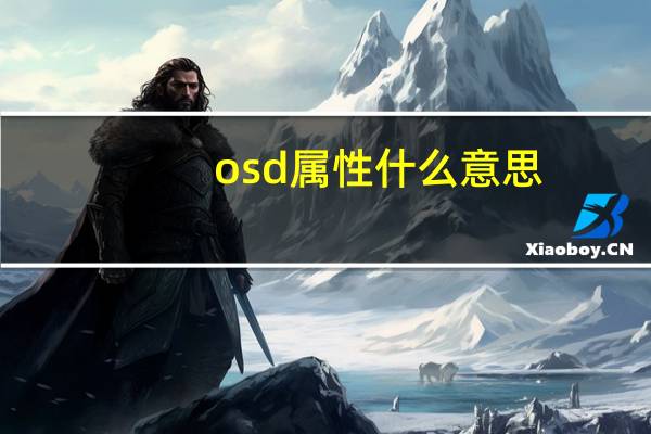 osd属性什么意思