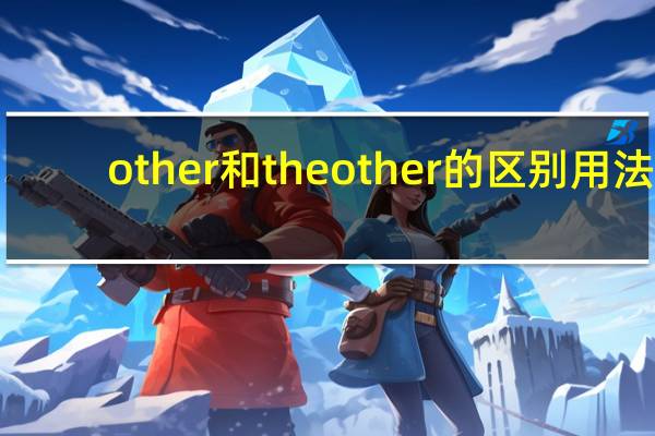 other和the other的区别用法