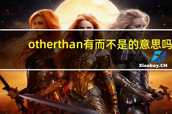 other than有而不是的意思吗