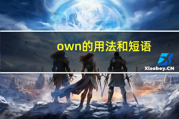 own的用法和短语