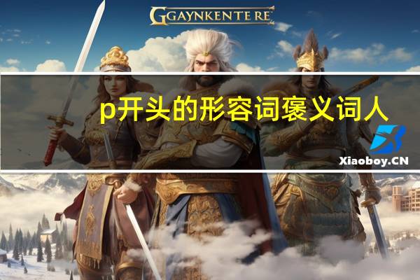 p开头的形容词褒义词 人