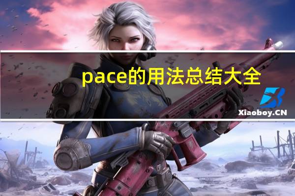 pace的用法总结大全
