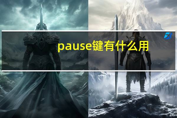 pause键有什么用