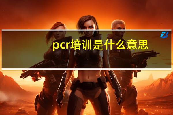 pcr培训是什么意思