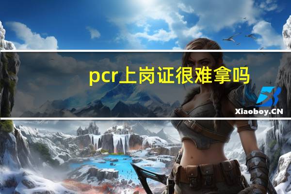pcr上岗证很难拿吗