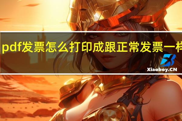 pdf发票怎么打印成跟正常发票一样大的（pdf电子发票怎么打印成发票大小）