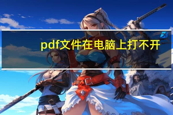 pdf文件在电脑上打不开（电脑上打不开pdf文件）