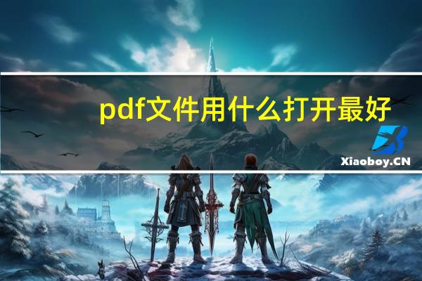 pdf文件用什么打开最好（pdf文件用什么打开）