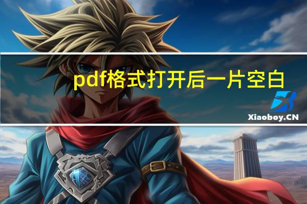 pdf格式打开后一片空白（pdf格式打开）