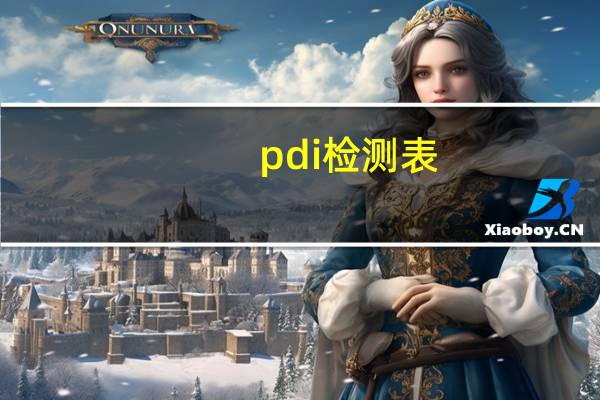 pdi检测表(pdi)