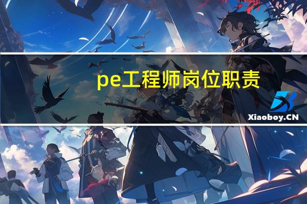 pe工程师岗位职责