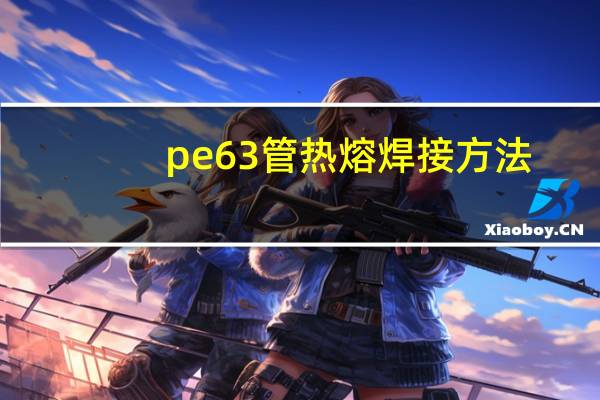 pe63管热熔焊接方法