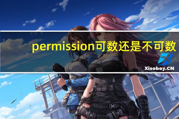 permission可数还是不可数？