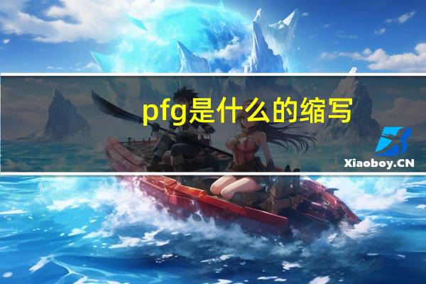 pfg是什么的缩写