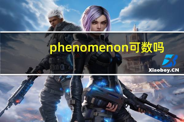 phenomenon可数吗