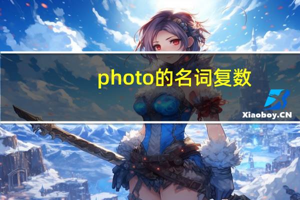 photo的名词复数