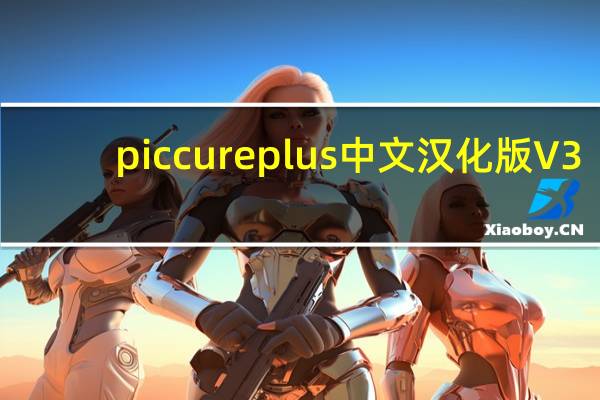 piccure plus中文汉化版 V3.1 正式版（piccure plus中文汉化版 V3.1 正式版功能简介）