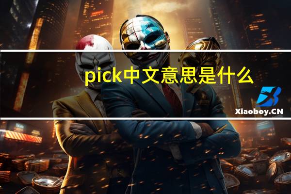 pick中文意思是什么