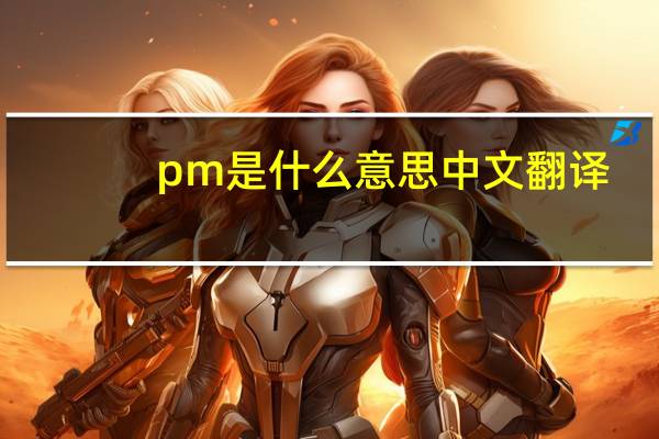 pm是什么意思中文翻译（pm是什么意思）