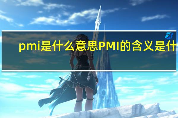 pmi是什么意思 PMI的含义是什么?