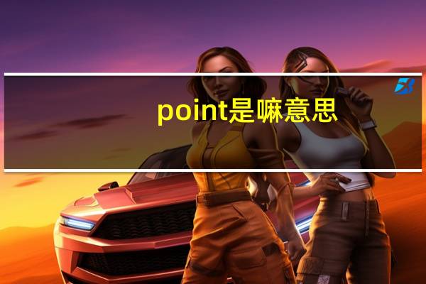 point是嘛意思