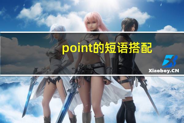 point的短语搭配