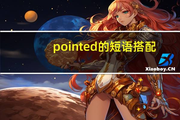 pointed的短语搭配