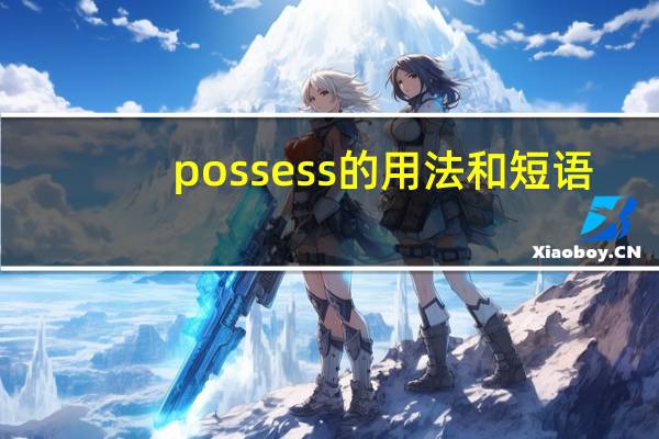 possess的用法和短语