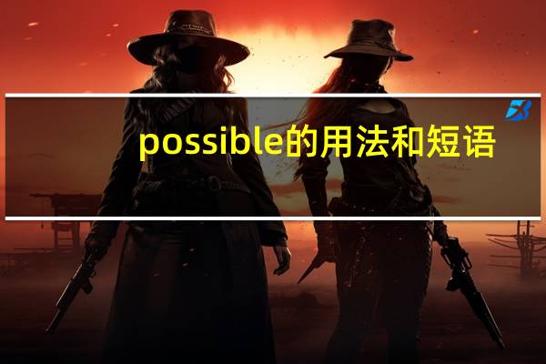 possible的用法和短语