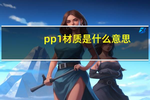 pp1材质是什么意思