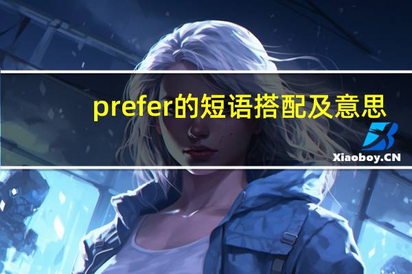 prefer的短语搭配及意思