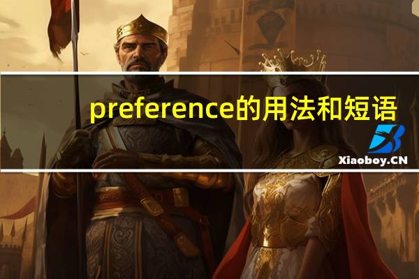 preference的用法和短语