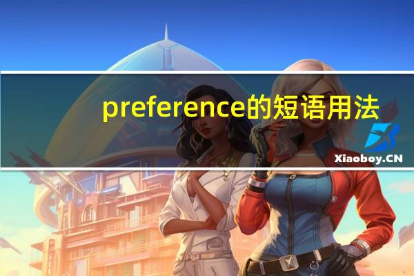 preference的短语用法