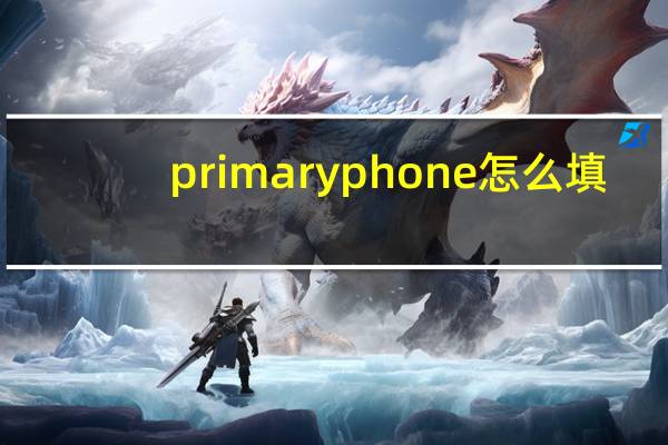 primary phone怎么填