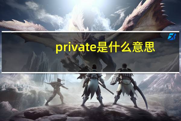 private是什么意思