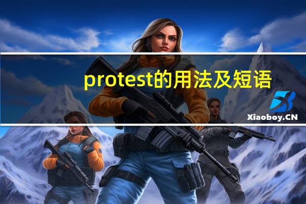protest的用法及短语
