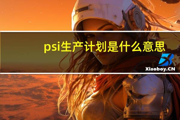 psi生产计划是什么意思