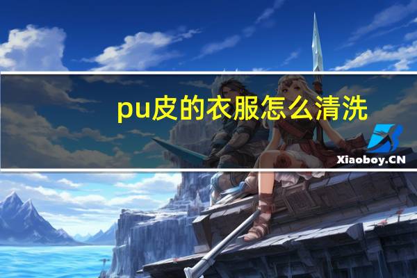 pu皮的衣服怎么清洗