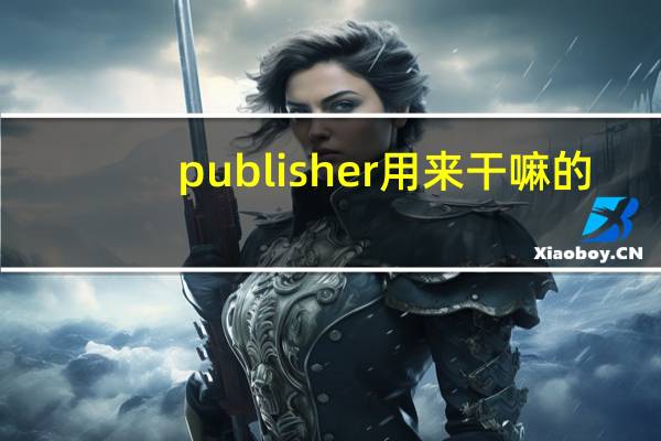 publisher用来干嘛的（publisher模板）