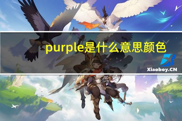 purple是什么意思颜色