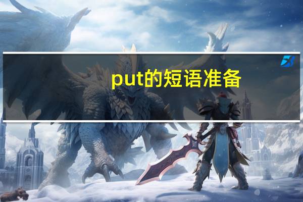 put的短语准备