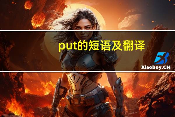 put的短语及翻译