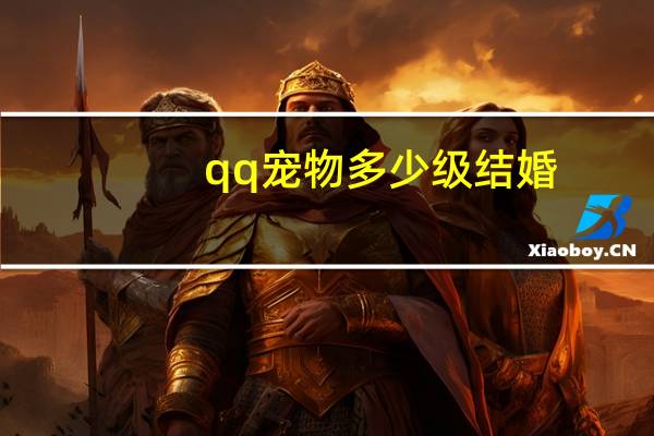 qq宠物多少级结婚