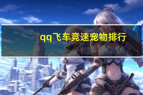 qq飞车竞速宠物排行