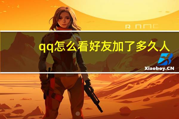 qq怎么看好友加了多久人（qq怎么看好友加了多久）