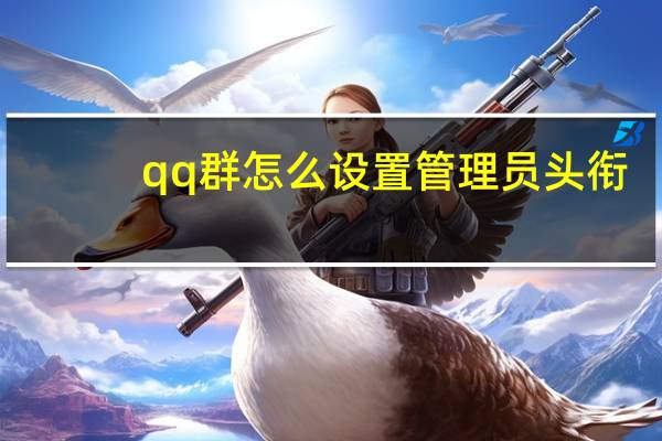 qq群怎么设置管理员头衔（qq群怎么设置管理员）