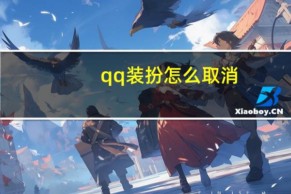 qq装扮怎么取消（qq装扮）