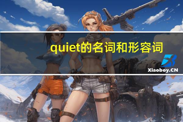 quiet的名词和形容词