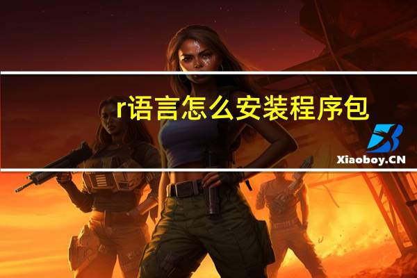 r语言怎么安装程序包
