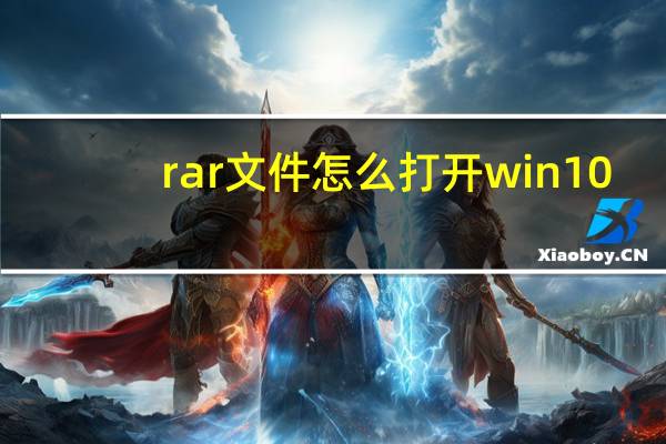 rar文件怎么打开win10（rar文件怎么打开）